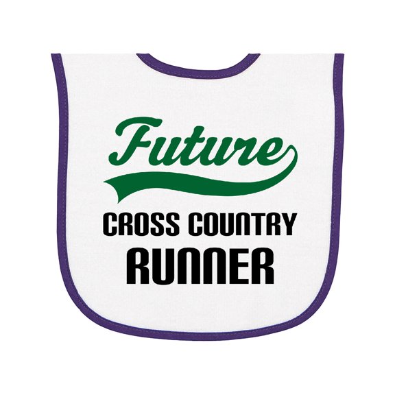 Inktastic Future Cross Country Runner Baby Terry Cloth Bib