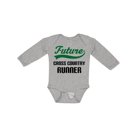 Inktastic Future Cross Country Runner Boys Long Sleeve Baby Bodysuit