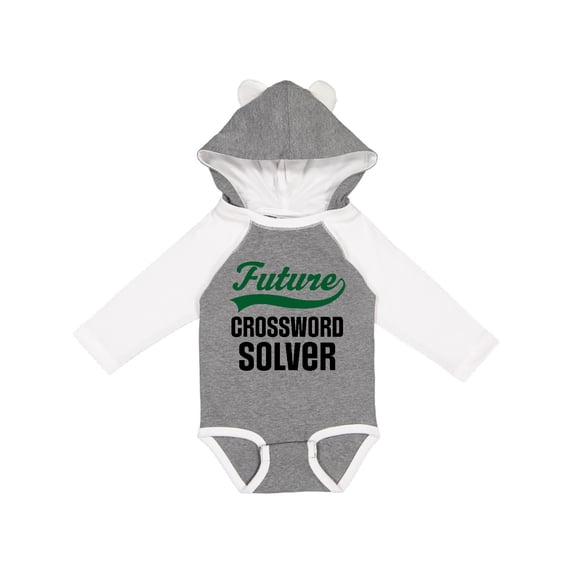 Inktastic Future Crossword Puzzle Solver Boys or Girls Long Sleeve Baby Bodysuit