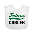thumbnail image 1 of Inktastic Future Curler Kids Curling Sports Boys Baby Bib, 1 of 4