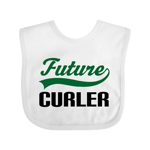 Inktastic Future Curler Kids Curling Sports Boys Baby Bib