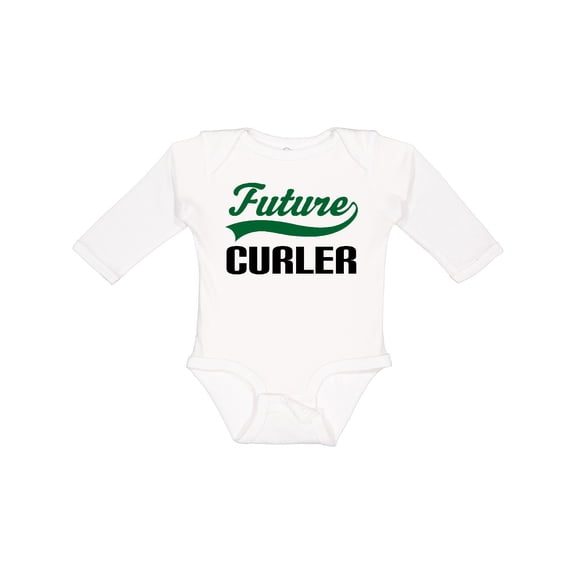 Inktastic Future Curler Kids Curling Sports Boys Long Sleeve Baby Bodysuit