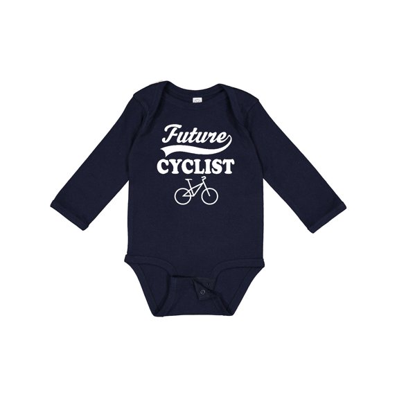 Inktastic Future Cyclist Childs Bicyle Boys or Girls Long Sleeve Baby Bodysuit
