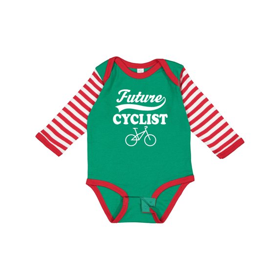 Inktastic Future Cyclist Childs Bicyle Boys or Girls Long Sleeve Baby Bodysuit