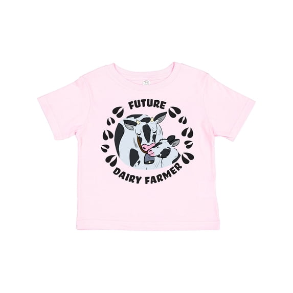 Inktastic Future Dairy Farmer with Cute Black and White Holstein Cows Boys or Girls Toddler T-Shirt