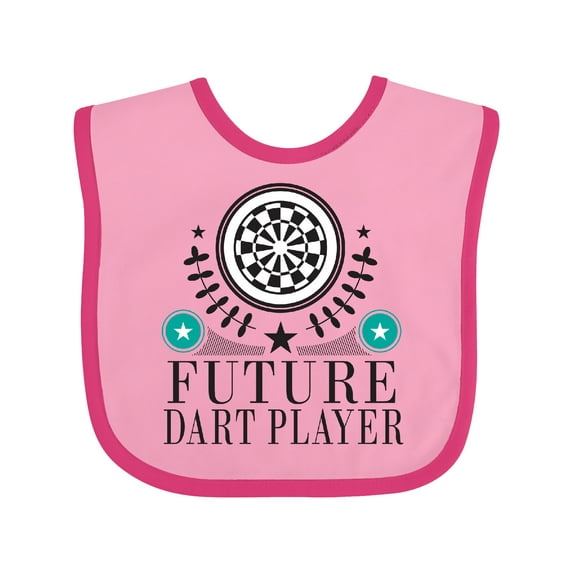 Inktastic Future Dart Player Dart Board Boys or Girls Baby Bib
