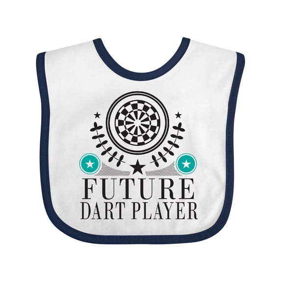 Inktastic Future Dart Player Dart Board Boys or Girls Baby Bib