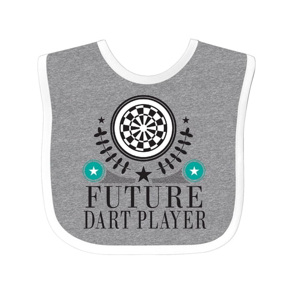 Inktastic Future Dart Player Dart Board Boys or Girls Baby Bib