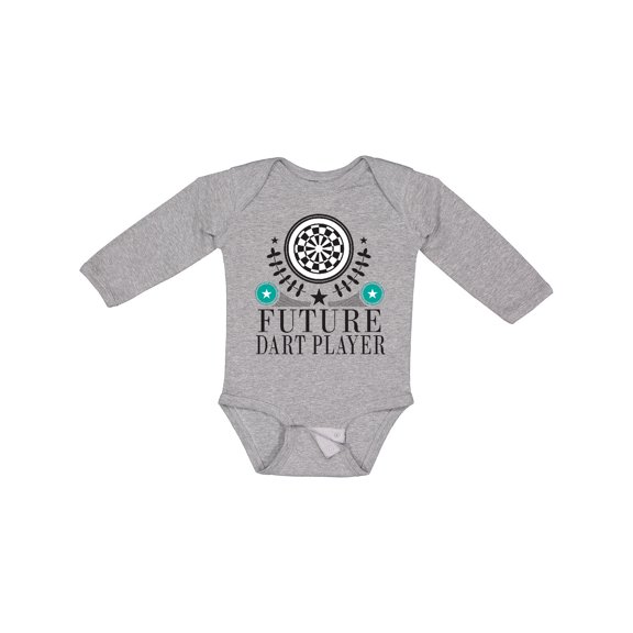 Inktastic Future Dart Player Dart Board Boys or Girls Long Sleeve Baby Bodysuit