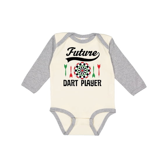 Inktastic Future Dart Player Game Boys or Girls Long Sleeve Baby Bodysuit