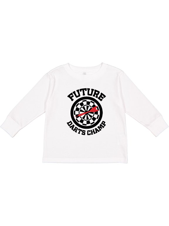 Future Darts Champ Boys or Girls Long Sleeve Toddler T-Shirt