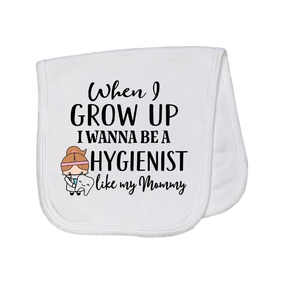 Inktastic Future Dental Hygienist Like Mommy Baby Burp Cloth