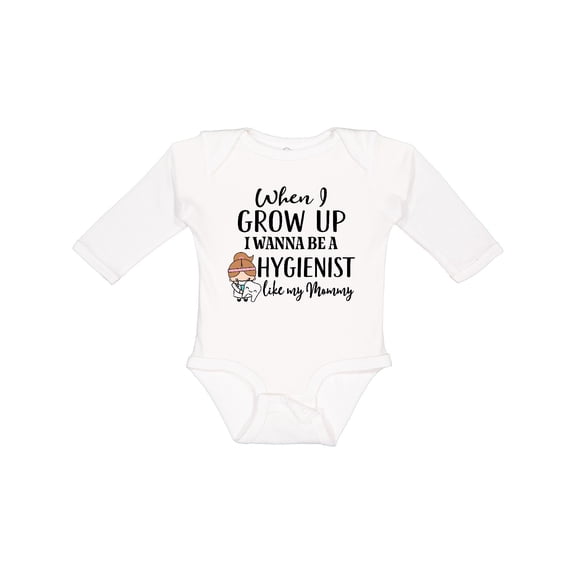 Inktastic Future Dental Hygienist Like Mommy Girls Long Sleeve Baby Bodysuit