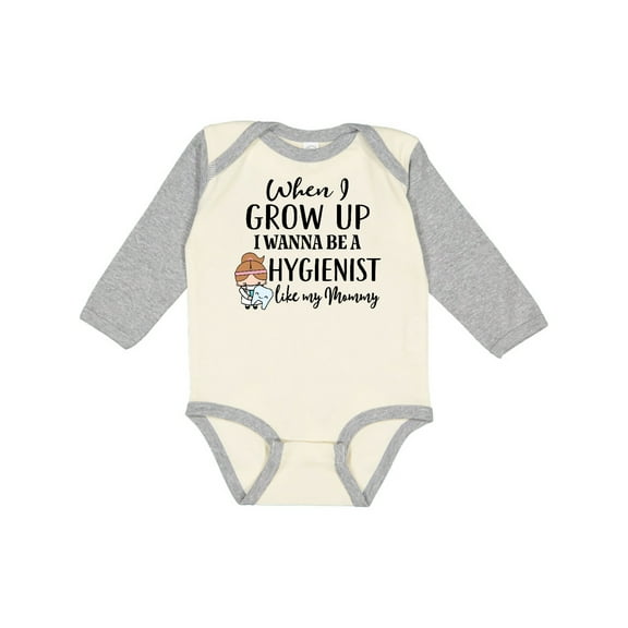 Inktastic Future Dental Hygienist Like Mommy Girls Long Sleeve Baby Bodysuit
