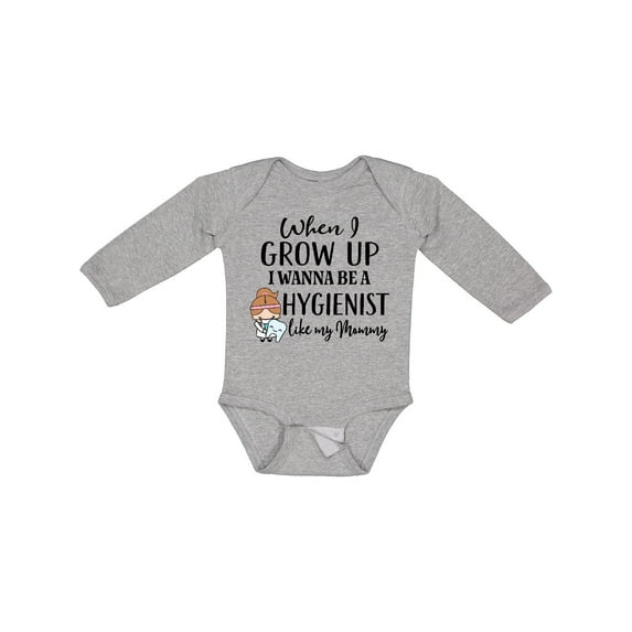 Inktastic Future Dental Hygienist Like Mommy Girls Long Sleeve Baby Bodysuit