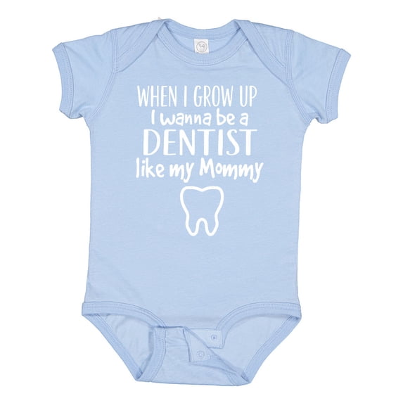 Inktastic Future Dentist Like Mommy Boys or Girls Baby Bodysuit