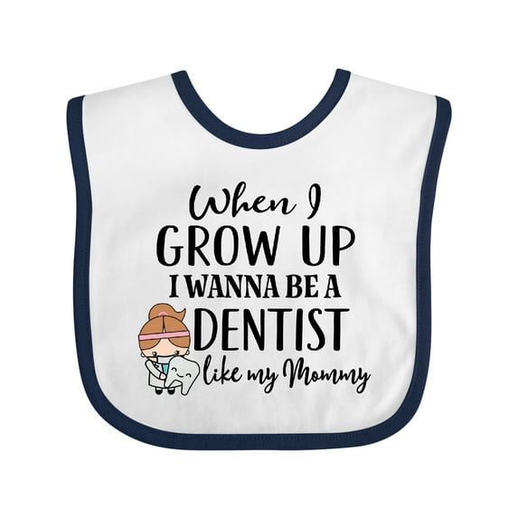 Inktastic Future Dentist Like Mommy Girls Baby Bib
