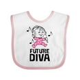 thumbnail image 1 of Inktastic Future Diva Baby Girl Singer Girls Baby Bib, 1 of 4