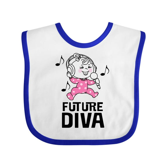 Inktastic Future Diva Baby Girl Singer Girls Baby Bib