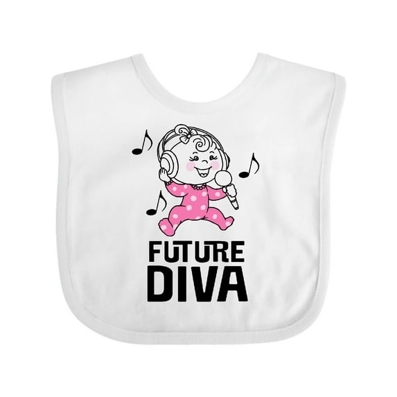 Inktastic Future Diva Baby Girl Singer Girls Baby Bib