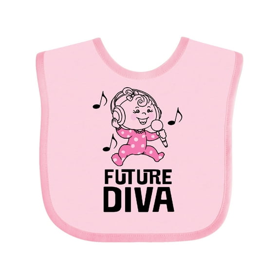 Inktastic Future Diva Baby Girl Singer Girls Baby Bib
