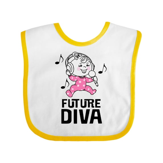 Inktastic Future Diva Baby Girl Singer Girls Baby Bib