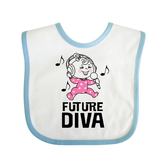Inktastic Future Diva Baby Girl Singer Girls Baby Bib