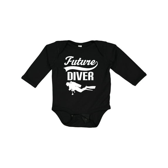 Inktastic Future Diver Scuba Diving Boys or Girls Long Sleeve Baby Bodysuit