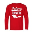 thumbnail image 1 of Inktastic Future Diver Scuba Diving Long Sleeve Youth T-Shirt, 1 of 5