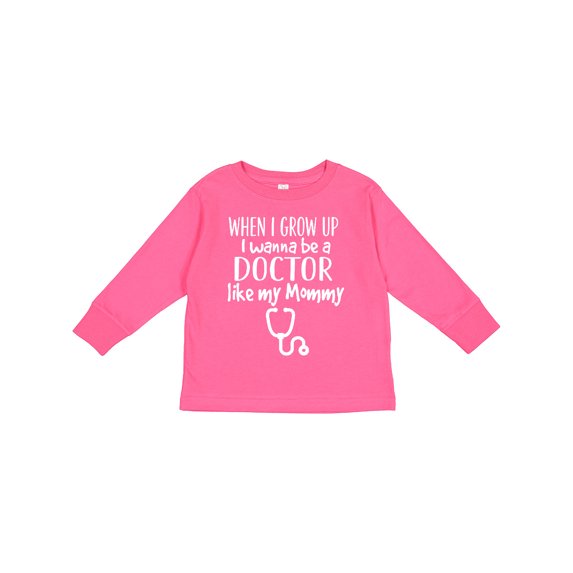 Inktastic Future Doctor Like Mommy Girls Long Sleeve Toddler T-Shirt