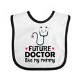 thumbnail image 1 of Inktastic Future Doctor Like My Mommy Girls Baby Bib, 1 of 4