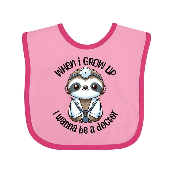 Inktastic Future Doctor Occupation Baby Sloth Boys or Girls Baby Bib