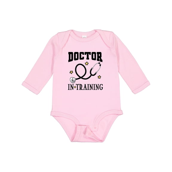 Inktastic Future Doctor in Training Boys or Girls Long Sleeve Baby Bodysuit
