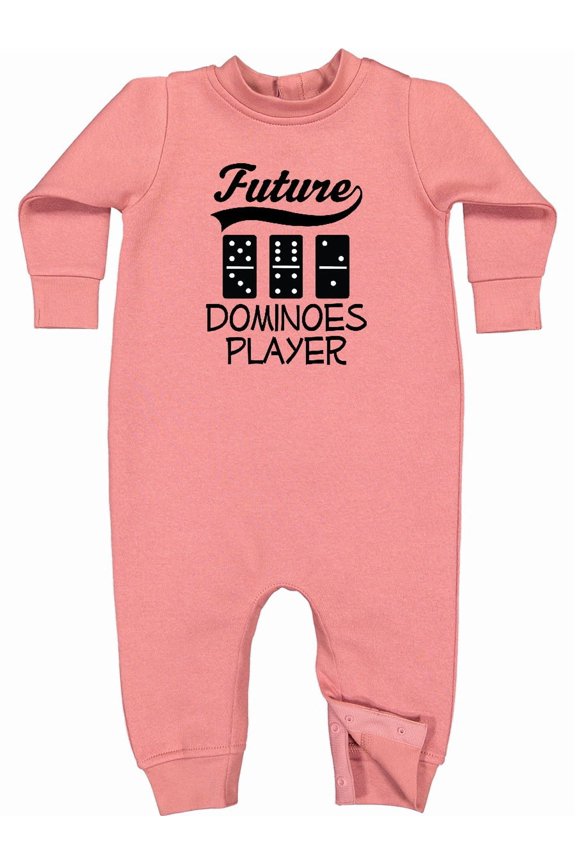 Future Dominoes Player Game Baby Fleece Romper