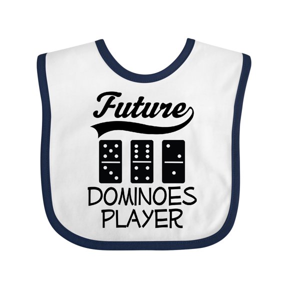Inktastic Future Dominoes Player Game Boys or Girls Baby Bib