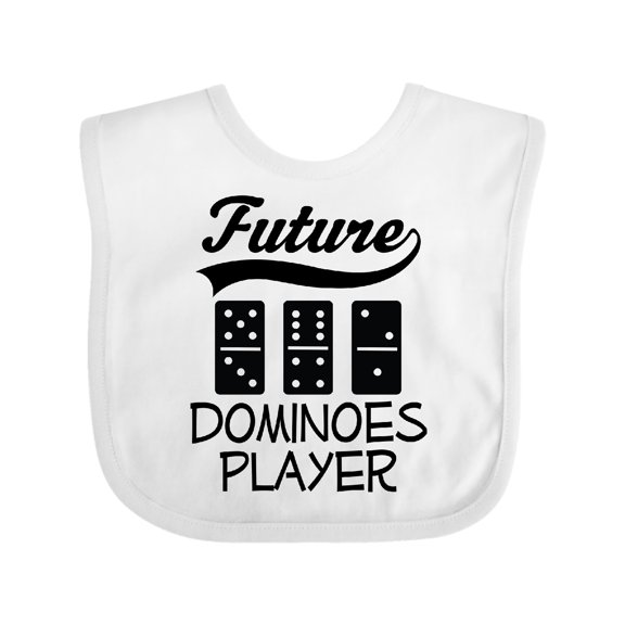 Inktastic Future Dominoes Player Game Boys or Girls Baby Bib