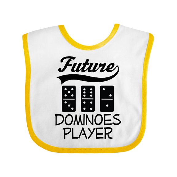 Inktastic Future Dominoes Player Game Boys or Girls Baby Bib