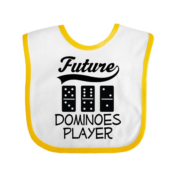 Inktastic Future Dominoes Player Game Boys or Girls Baby Bib