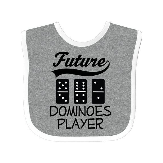Inktastic Future Dominoes Player Game Boys or Girls Baby Bib