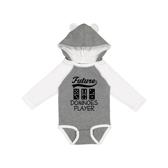 Inktastic Future Dominoes Player Game Boys or Girls Long Sleeve Baby Bodysuit
