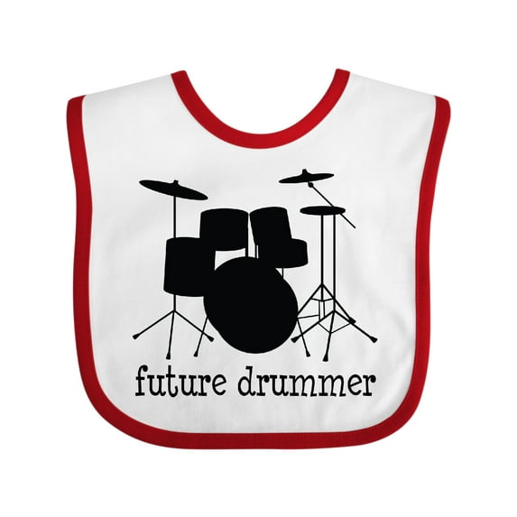 Inktastic Future Drummer Boys or Girls Baby Bib