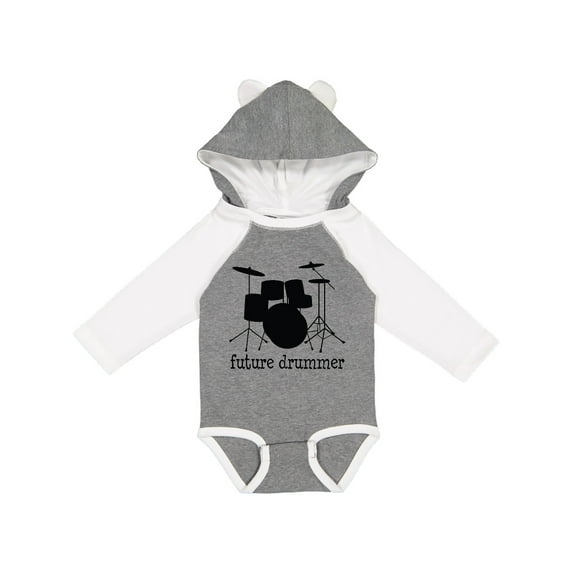 Inktastic Future Drummer Boys or Girls Long Sleeve Baby Bodysuit