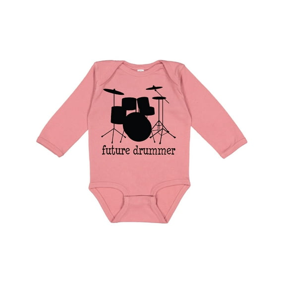 Inktastic Future Drummer Boys or Girls Long Sleeve Baby Bodysuit