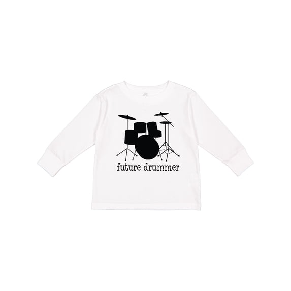 Inktastic Future Drummer Boys or Girls Long Sleeve Toddler T-Shirt