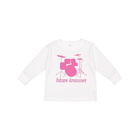 Inktastic Future Drummer Girls Girls Long Sleeve Toddler T-Shirt