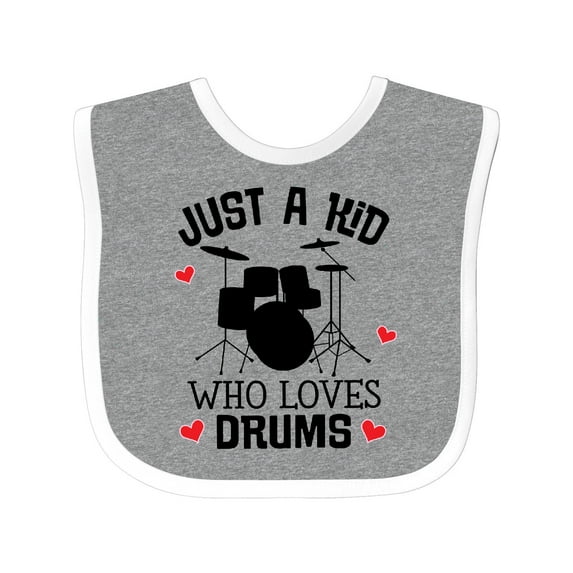 Inktastic Future Drummer Kid Loves Drums Boys or Girls Baby Bib