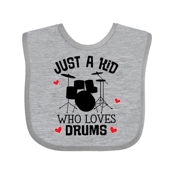 Inktastic Future Drummer Kid Loves Drums Boys or Girls Baby Bib