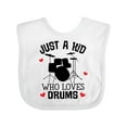 thumbnail image 1 of Inktastic Future Drummer Kid Loves Drums Boys or Girls Baby Bib, 1 of 4