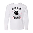 thumbnail image 1 of Inktastic Future Drummer Kid Loves Drums Long Sleeve Youth T-Shirt, 1 of 5