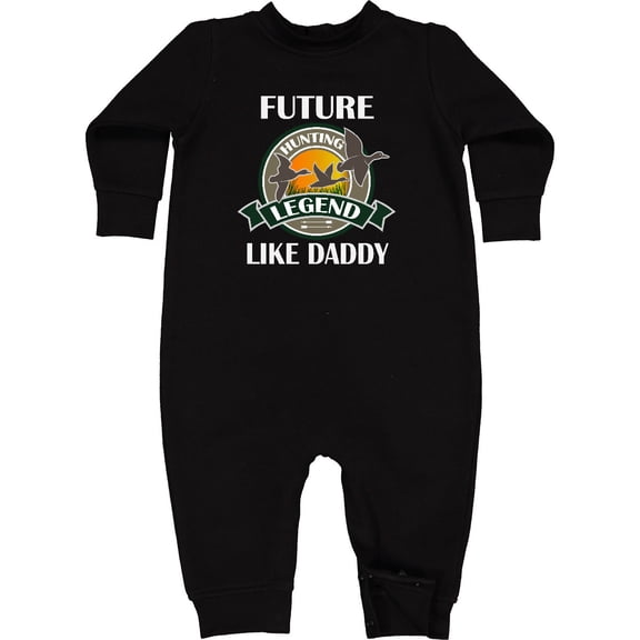 Inktastic Future Duck Hunting Legend Like Daddy Baby Fleece Romper